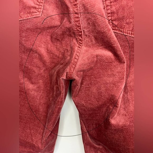 Loft Pink Velvet High Waist Button Fly Academia Skinny Pants Size 10 - Picture 8 of 11